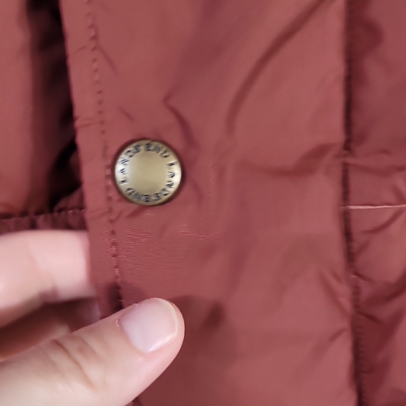 Lands End Men Down Feather Puffer Vest Size L Snap Button Pocket Outdoor Quilted - Picture 5 of 11